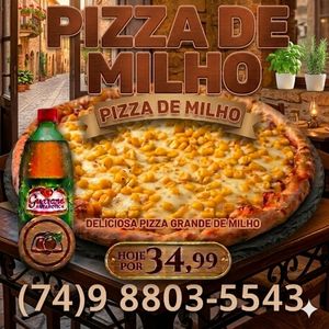 imagem do produto Pizza G 8 fatias milho + guaraná 1l 