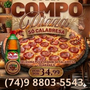 imagem do produto Pizza G 8 fatias calabresa + 1 guaraná 1l