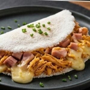 imagem do produto Tapioca FRANGO , PRESUNTO E QUEIJO 
