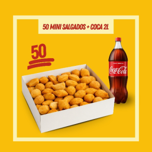 imagem do produto 50 mini salgados misto + coca-cola 2 litros