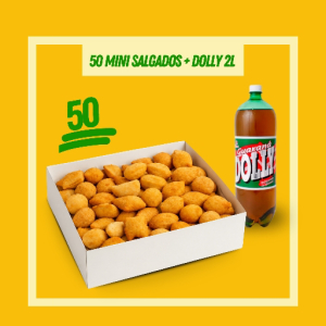imagem do produto 50 salgados mistos 20gr + Um Dolly Guaraná 2 Litros