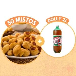 imagem do produto 50 salgados mistos 20gr + Um Dolly Guaraná 2 Litros