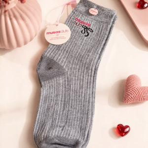 imagem do produto Meia Cinza Laço 🎀