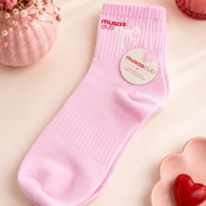imagem do produto Meia Rosa Laço Branco 🎀