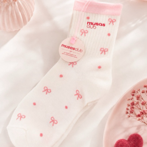 imagem do produto Meia Lacinho Rosa 🎀