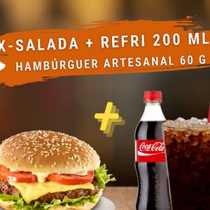 imagem do produto Mini x-salada + fritas + refri 200 ml