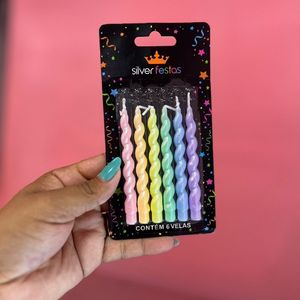 imagem do produto Vela Tubo Candy Colorida