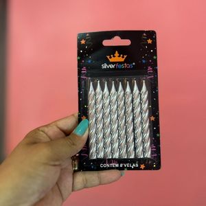 imagem do produto Vela Espiral Prateada 