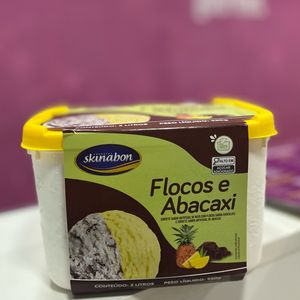 imagem do produto Sorvete Flocos com Abacaxi 🍍 