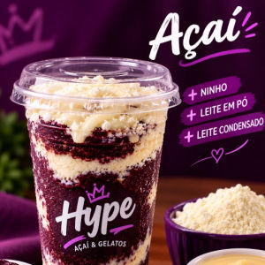 imagem do produto Açaí com ninho + leite em pó e leite condensado 500ml