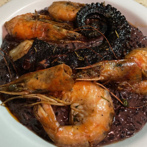 imagem do produto Arroz negro com polvo e camarão 
