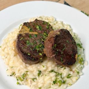 imagem do produto Risoto de limão com filé e chips de batata