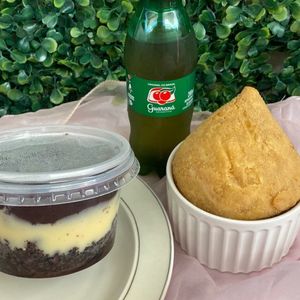 imagem do produto Torta no pote+ coxão frango + refrigerante 
