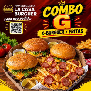 imagem do produto Combo G De Hambúrguer com fritas