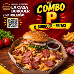 imagem do produto Combo P de hambúrguer com fritas