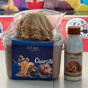 imagem do produto Sorvete 2l + Calda + Cestinha