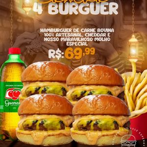 imagem do produto Combo 4 burguer 