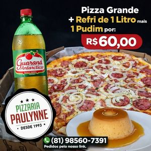 imagem do categoria 🍕 🥤 🍮 Combo Trio perfeito (Pizza + refrigerante 1L+ Pudim 120g)