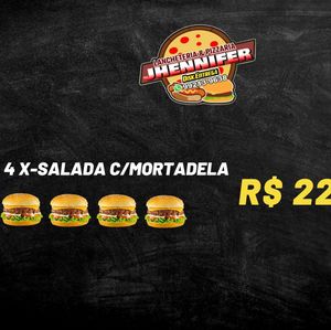 imagem do produto 4 X SALADA C/ MORTADELA 