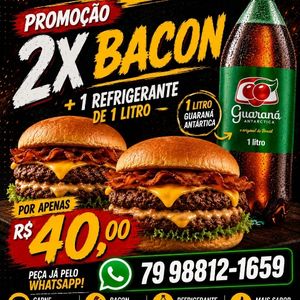imagem do produto 2 X BACON + UMA REFRIGERANTE 1L