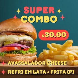 imagem do produto COMBO - AVASSALADOR CHEESE + FRITA ( P ) + REFRIGERANTE LATA 