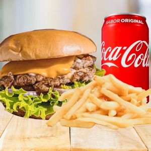 imagem do produto 1 double salad + 1 batata + 1 coca lata 350ml