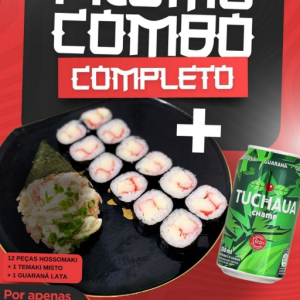 imagem do produto 1TEMAKIS misto 12 hossamaki de kani+ 1 guaraná lata