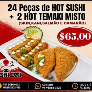 imagem do produto 2 hot temaki misto 24 hot sushi misto