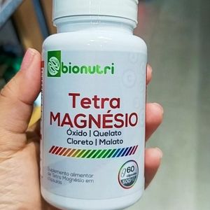 imagem do produto Suplemento Tetra Magnésio 500mg 60 Cápsulas - Bionutri Sem Sabor