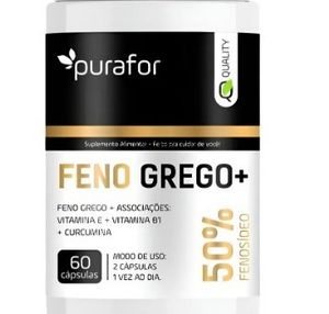 imagem do produto Feno Grego+ 500mg Com Curcumina Vit E B1 Vegano Sem Sabor