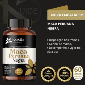 imagem do produto Maca Peruana Negra 100% Pura 500mg por Cápsula Premium