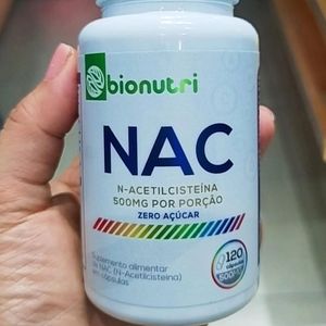 imagem do produto Nac N-acetilcisteina 500mg 120 Cápsulas Bionutri Sabor Sem Sabor