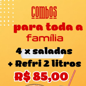 imagem do produto 4 x-saladas + refri 2litros