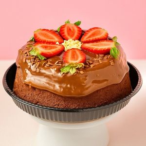 imagem do produto Bolo vulcão - Chocolate com morango 