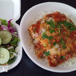 imagem do produto Lasanha a bolonhesa - Arroz, legumes, salada 