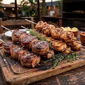 imagem do produto Espeto medalhão carne completo