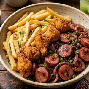 imagem do produto Porção premium ( batata + calabresa + frango)