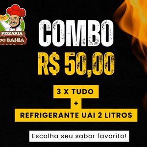 imagem do produto 3X-TUDO + REFRIGERANTE UAI 2L