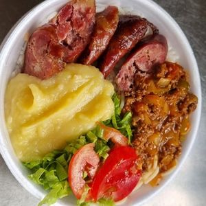 imagem do produto Marmitex c/ churrasco (1 carne )Linguiça
