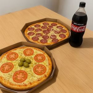 imagem do produto 02 pizzas grandes + 1 coca cola 1.5L