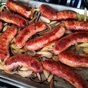 imagem do produto Marmitex PF. Linguiça Toscana acebolada.