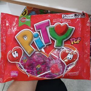 imagem do produto Pirulito de Coração PITY POP 200g Morango