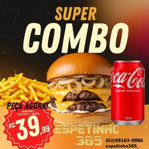 imagem do produto Combo Espetão + batata frita 250g + refrigerante lata 350ml