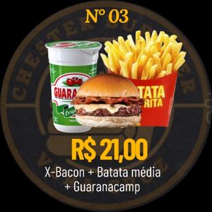 imagem do produto X-bacon+batata+guaracamp 