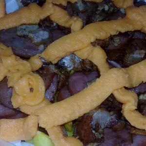 imagem do produto Batata +bacon+calabresa e cheddar (p) hambúrguera 