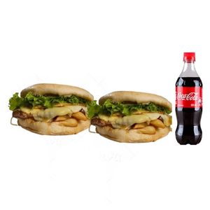 imagem do produto COMBO 2 xis salada com fritas + coca cola 600ml 