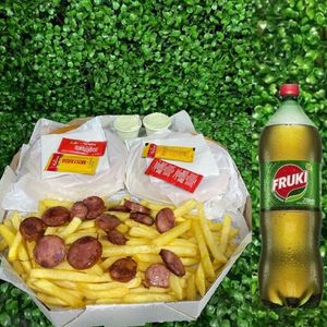 imagem do produto COMBO 2 xis salada + fritas + calabresa +Maionese + Guaraná 2 litros 