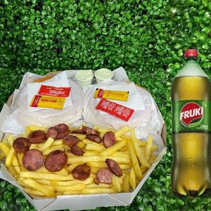 imagem do produto COMBO 4 xis salada + fritas + calabresa + Maionese + guaraná 2 litros 
