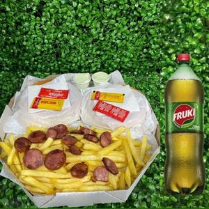 imagem do produto COMBO 2 xis Bacon + fritas + calabresa + Maionese + guaraná 2 litros 