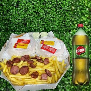 imagem do produto COMBO 2 xis monstro + fritas + calabresa + Maionese + guaraná 2 litros 
